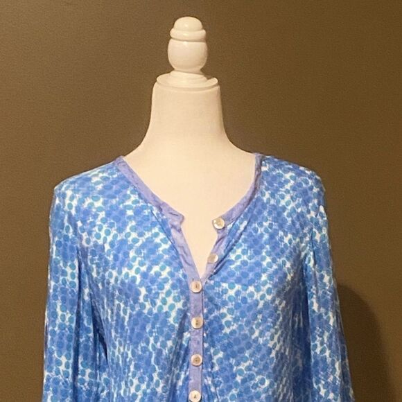Lyng Tunic Top Rayon Size Large Button Front - Picture 2 of 14